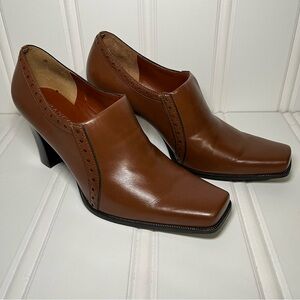 Franco Sarto Brown Leather Heels